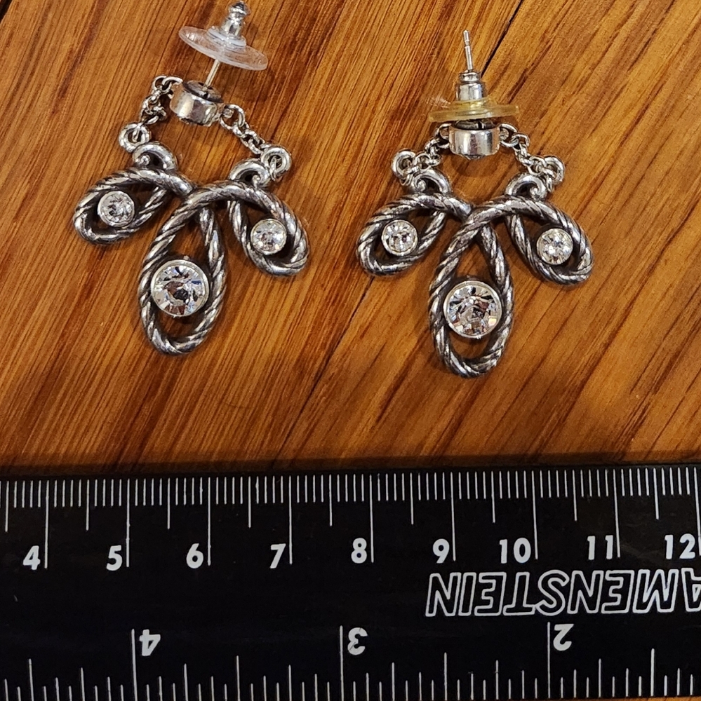 Brighton Mckinney Silver Necklace and Earring Set with Crystal Details - Picture 4 of 6